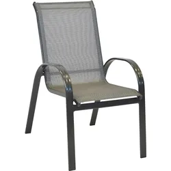 Stapelsessel Amalfi ca. 56x97 cm Alu Braun