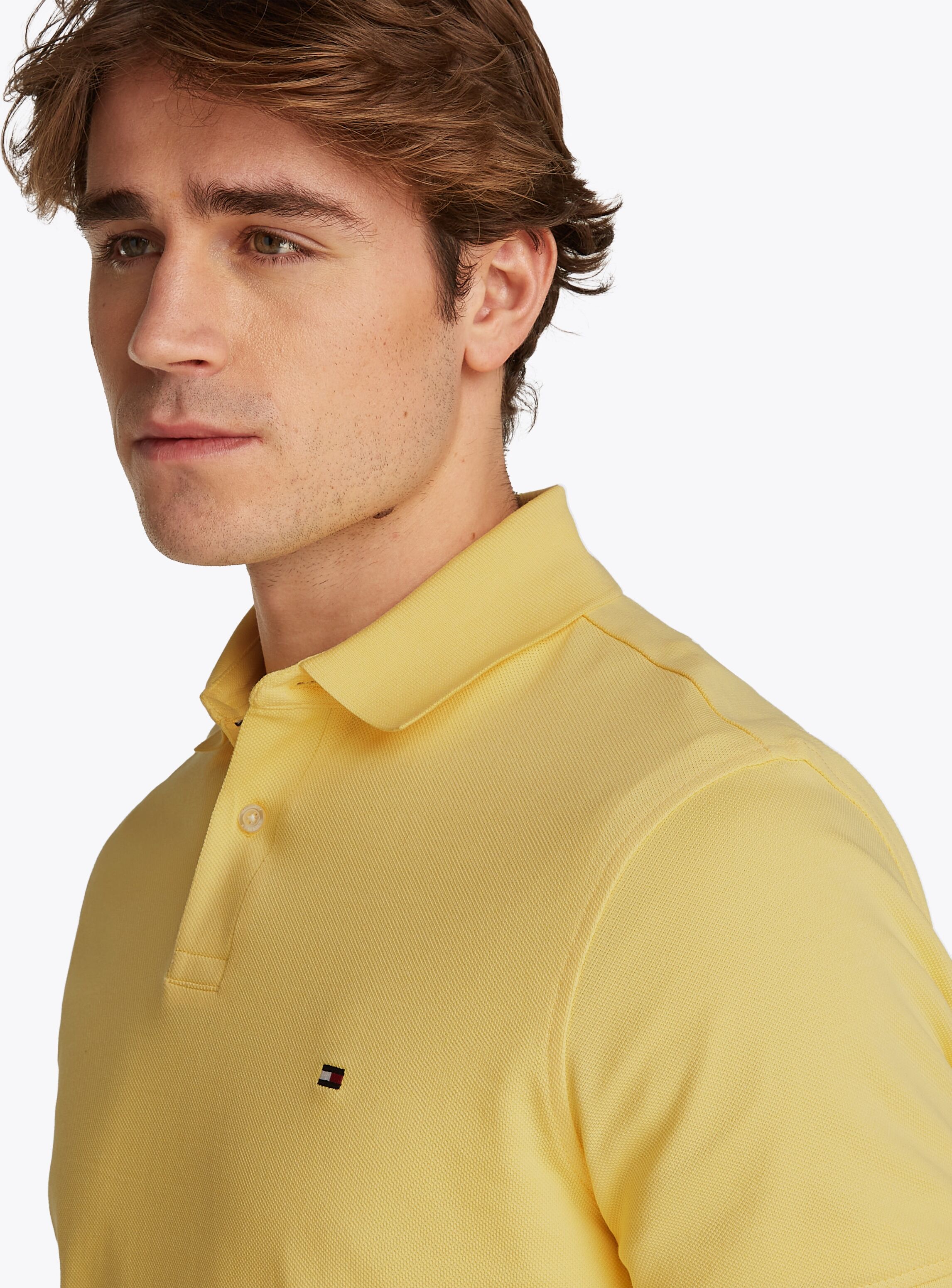 Tommy Hilfiger "1985 REGULAR POLO" aus hochwertiger Baumwoll-Piqué-Qualität citronella M