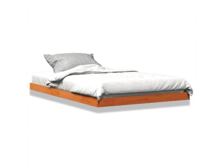 Makastle Bettgestell Wachsbraun 120x190 cm Massivkiefer Sperrholz-Lattenrost
