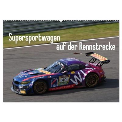 Supersportwagen auf der Rennstrecke (Wandkalender 2027 DIN A2 quer), CALVENDO Monatskalender