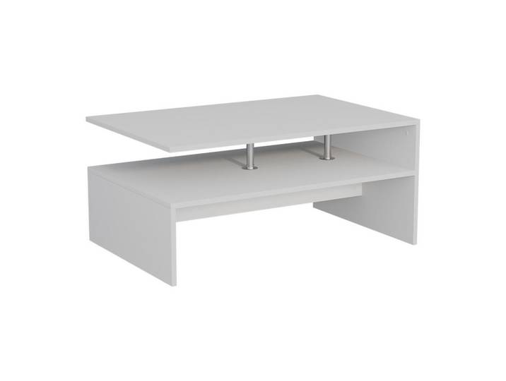 Vicco Couchtisch Amato Weiß 90 x 52.6 cm, Holzwerkstoff, Rechteckig, 90x42.2x52.6 cm, Wohnzimmer, Wohnzimmertische, Couchtische