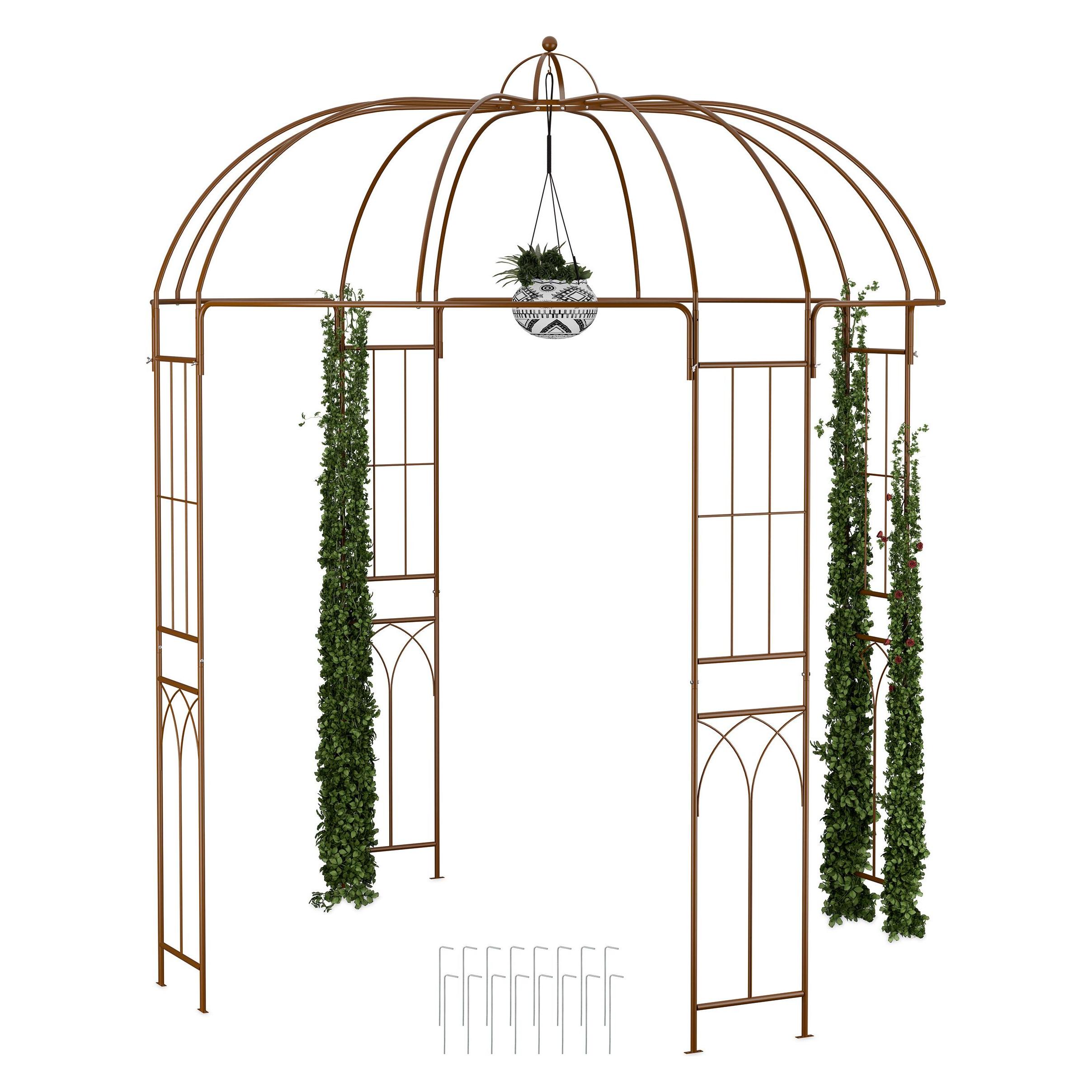 Relaxdays Rosenpavillon (211 cm, 211 cm) (4052025867898)