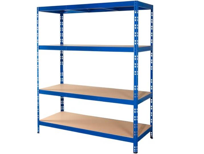 CALLIDUS Schwerlastregal Rom 130x178,5x60cm blau Steckregal 130 cm breit ideal um 12 Euroboxen 60x40 cm zu lagern