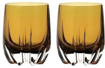 Majestic Gifts Inc. Majestic Gifts Inc Crescent Double Old Fashioned, Amber,11 oz. Set/2