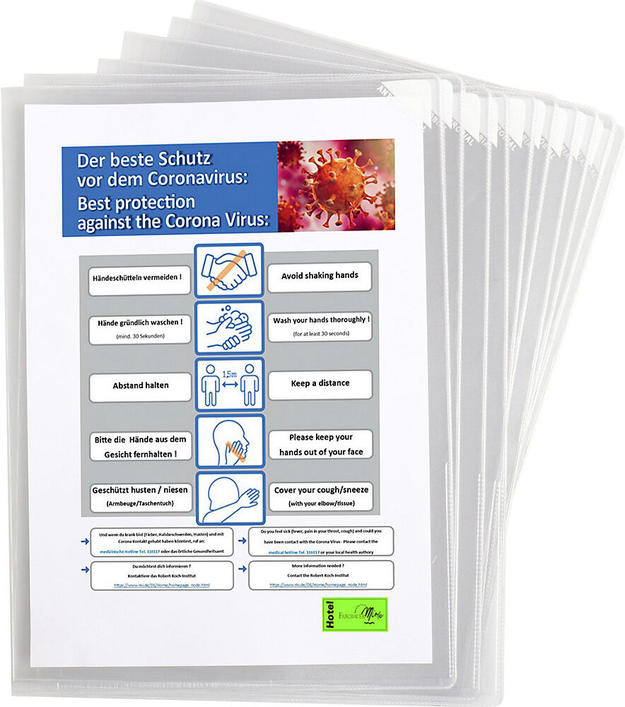 Antimikrobielle Sichthülle KANG, für DIN-A4-Dokumente, VE 25 Stk, reflexfreies PVC Tarifold