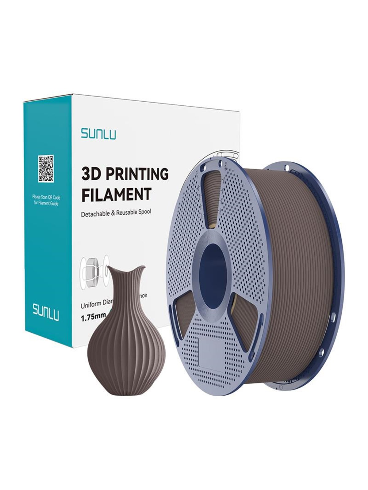 Sunlu PLA Classic Filament - Chocolate, 1.24g