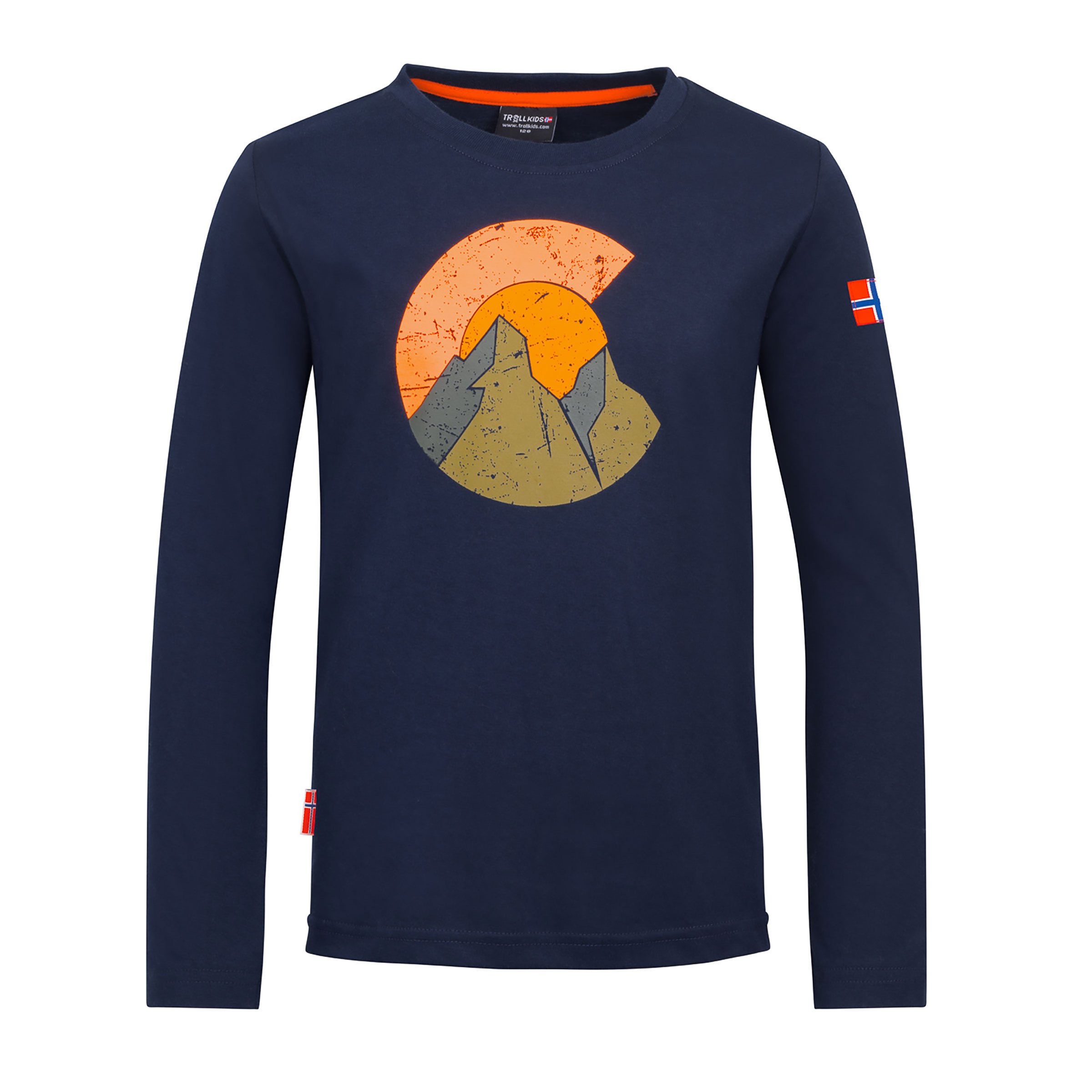 Trollkids Halsafjord Kinder Longsleeves blau Größe 110 Lifestyle Widerstandsfähig