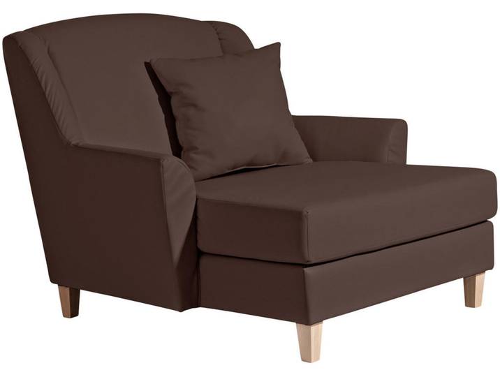 Max Winzer Xxl-Sessel Judith, Braun, Holz, Buche, massiv, Uni, Füllung: Polyetherschaumkern, 136x107x142 cm, Goldenes M, Made in Europe, Wohnzimmer, Sessel, XXL-Sessel