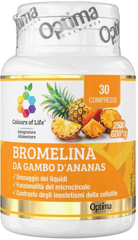 OPTIMA NATURALS Srl Bromelina Gambo d’Ananas, 30 Compresse