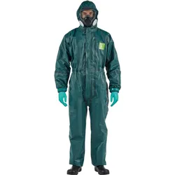 Ansell, Schutzanzug + Arbeitsoverall, Schutzoverall Typ 3/4/5 AlphaTec 4000, grün, Unisex-Grösse: 3XL (3XL)