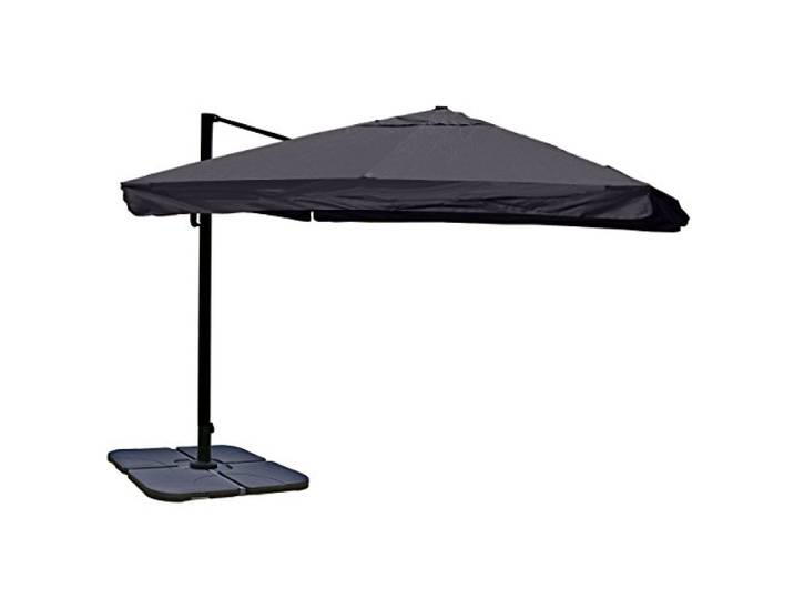 Mendler Gastronomie-Ampelschirm HWC-A96 3x3m Polyester - anthrazit