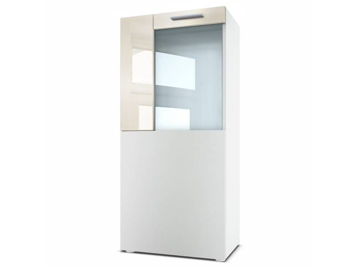VITRINE Movie Absetzungen in Creme Hochglanz