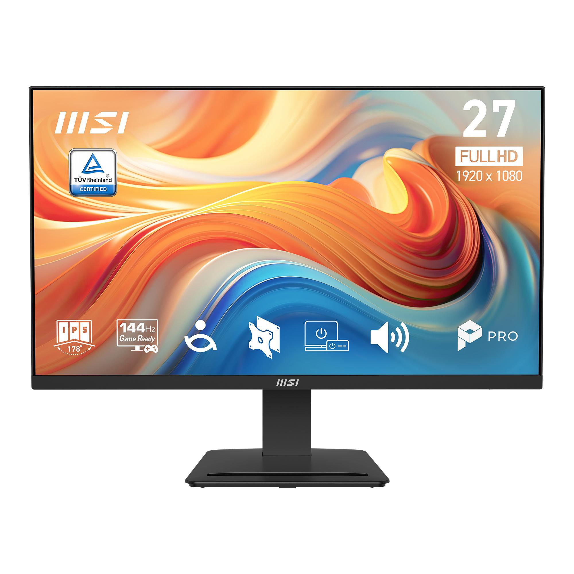 MSI PRO MP273DE E14A 27 Zoll Full HD IPS Office Monitor 144Hz 16:9 DP/HDMI/VGA 9S6-3PB4CH-251