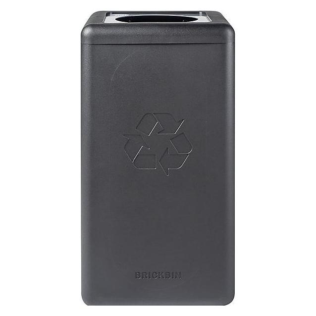 ReinigungsBerater Mülltrennsystem BrickBin Restmüll Behälter schwarz grau 65 L integrierte Beutelhalterung, aus recyc (65 l) (1999905105)