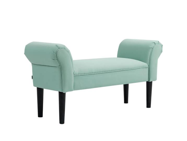 ComfortXL Hockerbank De-12956 gepolsterte Armlehnen, 102 cm Grün, 36x51x102 cm, Wohnzimmer, Sessel, Hocker & Hockerbänke, Sitzhocker