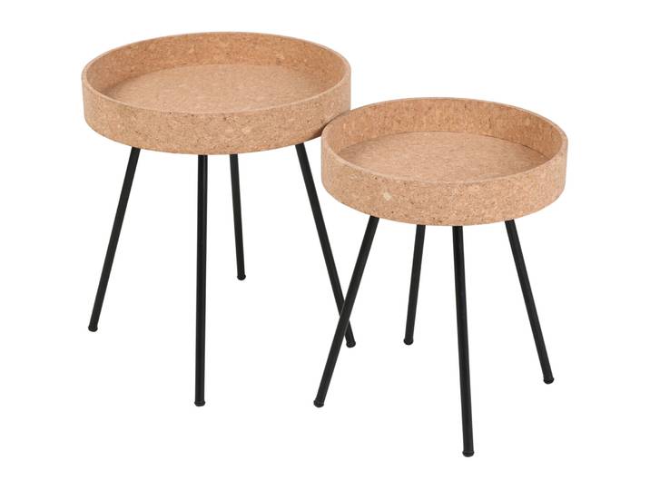 Beistelltisch Ruggero natur/schwarz MDF B 45 H 50 cm - Beistelltisch
