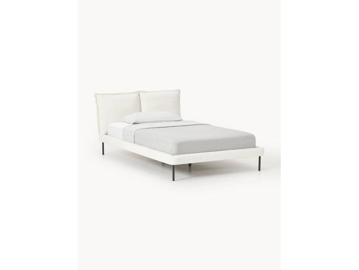 Lit matelassé en peluche-bouclette Amelia