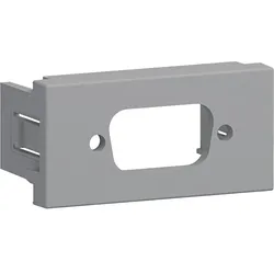 Hager G45MM301LAN Montagerahmen 1-fach für Multimedia Typ 30 Direkt Klipping 45x22.5 Aluminium