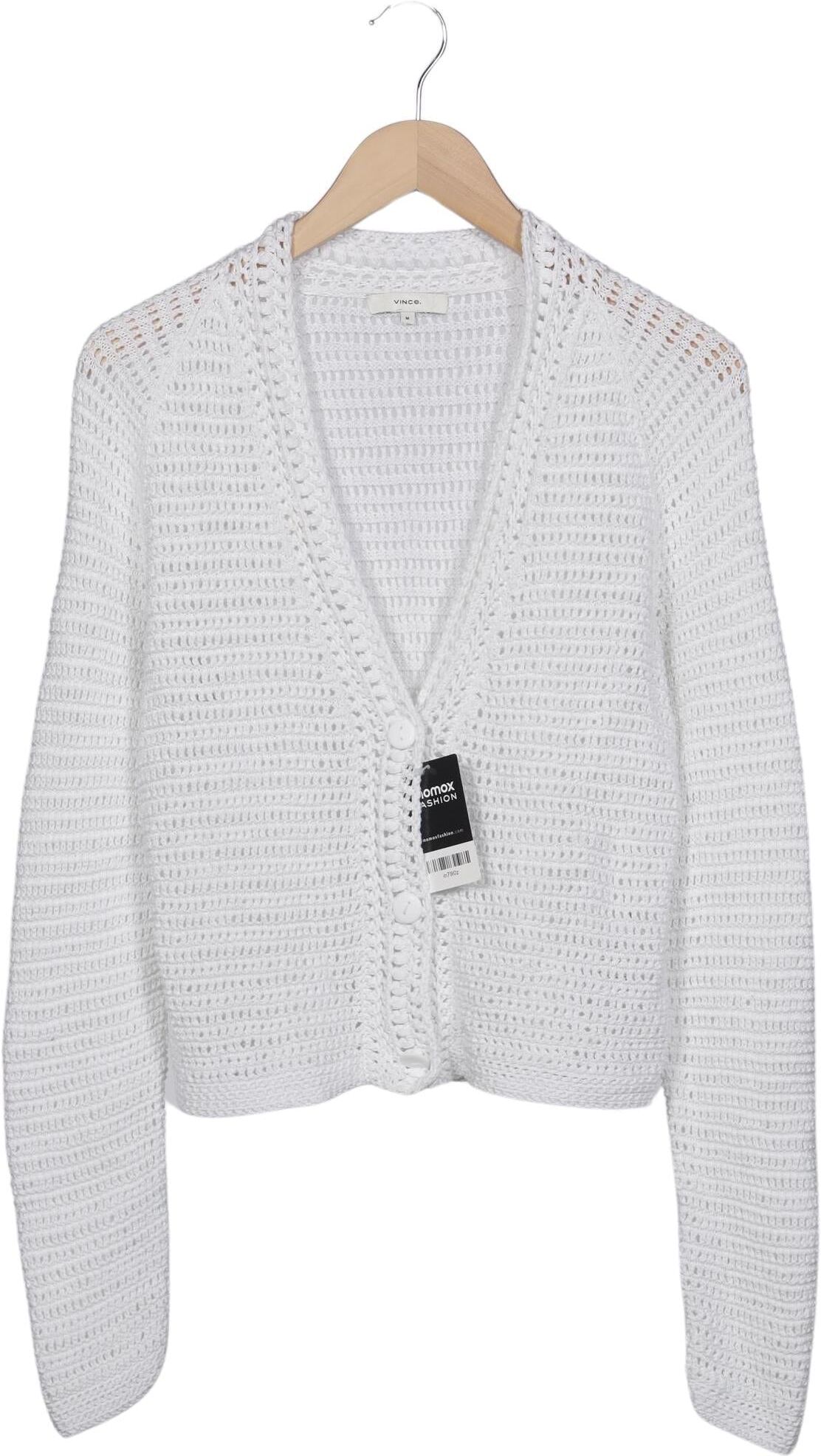 Vince. Damen Strickjacke, Weiß, Gr. M, Baumwolle - Second Hand
