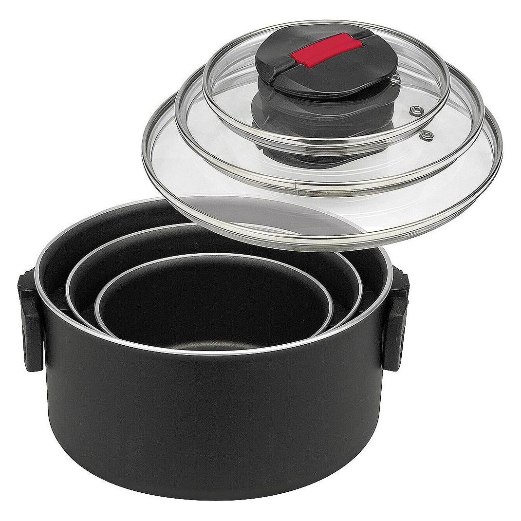 Ballarini Click&Cook Kochtopfset 3-teilig mit Deckel (810000)
