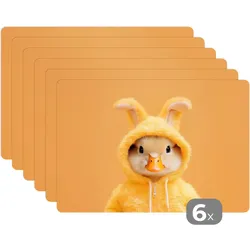 PLATZSETS 6er-Set Osterhase - Kostüm - Ente Unterlage 45x30 cm