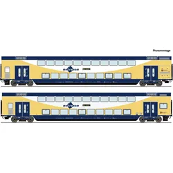 Roco H0 Ro 2er-Set Doppelstockwagen, Metronom (Spur H0)