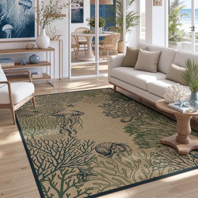 BLUEBELL Indoor Outdoor Area Rug, Boho Animal Washable Non-Slip Area Rugs - 0.16in thick