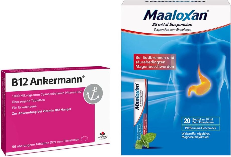 B12 Ankermann überzogene Tabletten + Maaloxan 25 Mval Suspension