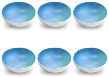 "Abode Homewares Oceanic Ombre Melamine Bowl - Blue - 7"" - Set of 6"