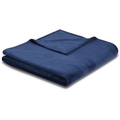 Wohndecke BIEDERLACK "King Fleece", blau (marine), B:150cm L:200cm, Polyester, Wohndecken, Wohndecke, leicht, Kuscheldecke