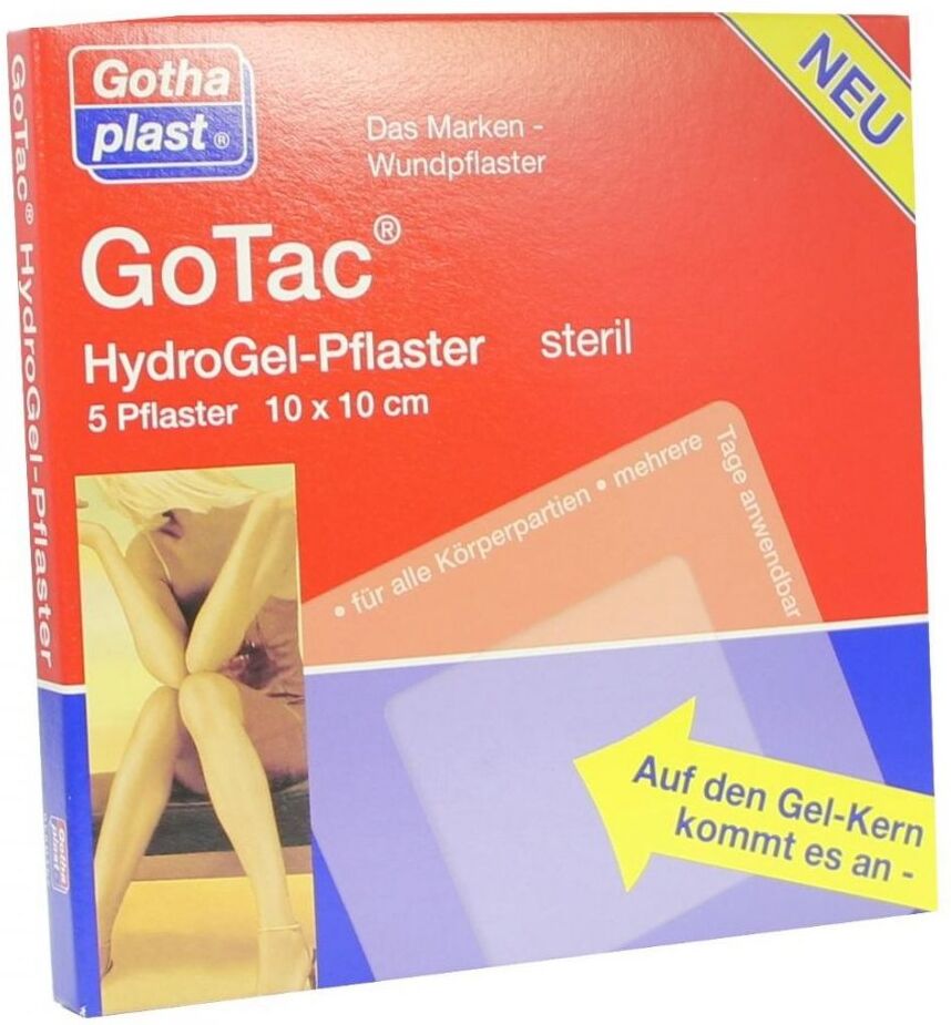 Gotac Hydrogel-pflaster L 10x10 cm steril