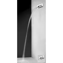 Gessi Cascata, Fertigmontageset für Schwalleinlauf Rettangolo mit Wandbefestigung, 39900238, Farbe: Edelstahl glanz