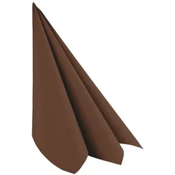 VEPATIM 50x Servietten Airlaid 40x40cm 1/4 -Falz stoffähnlich hochwertig braun