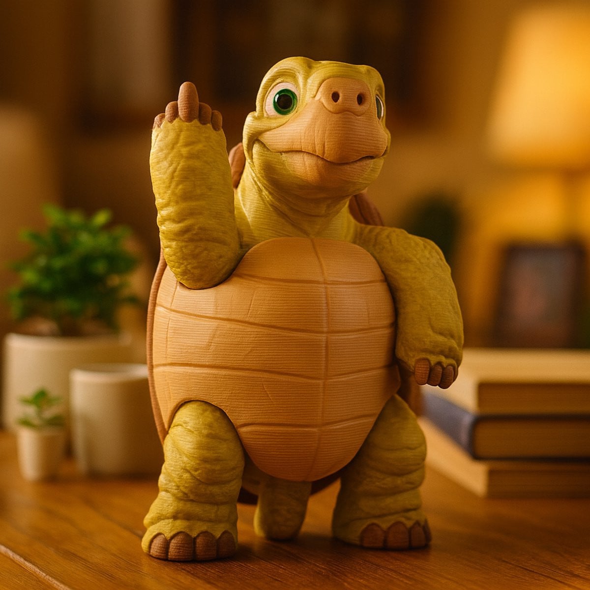 AnimalsAttitude Schildpad Figurine met Middelvinger – 3D-geprint PLA Beeldje voor op tafel