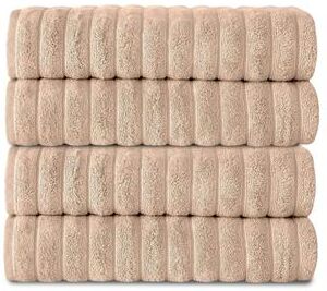 Classic Turkish Towels "Brampton Turkish Cotton 4 Piece Bath Towels Set Heavyweight 27x54"""