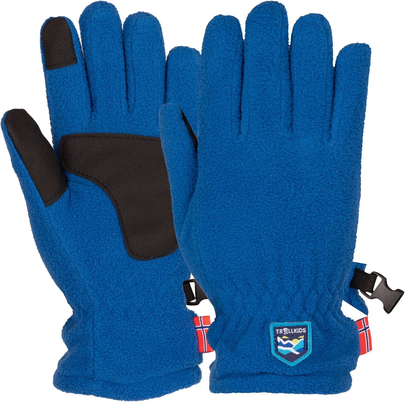 Fleecehandschuhe TROLLKIDS "KIDS EIKEDALEN GLOVE", Kinder, Gr. 59Y10Y, alpine blau, Kunstfaser, Handschuhe Fleecehandschuhe, mit Touchscreen-Fingerspitzen, aus Fleece alpine blau 59Y10Y