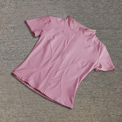 Uplifted Goods Waist Slimming Zip Up Top For Women Lightweight And Quick Dry pink s