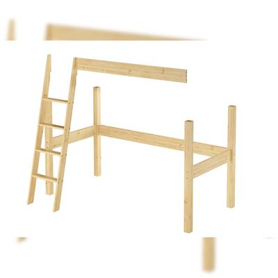 Erst-Holz Zubehör für Einzelbett zur Erweiterung zum Hochbett Pfosten Leiter, Sicherung V-60.20Z-09