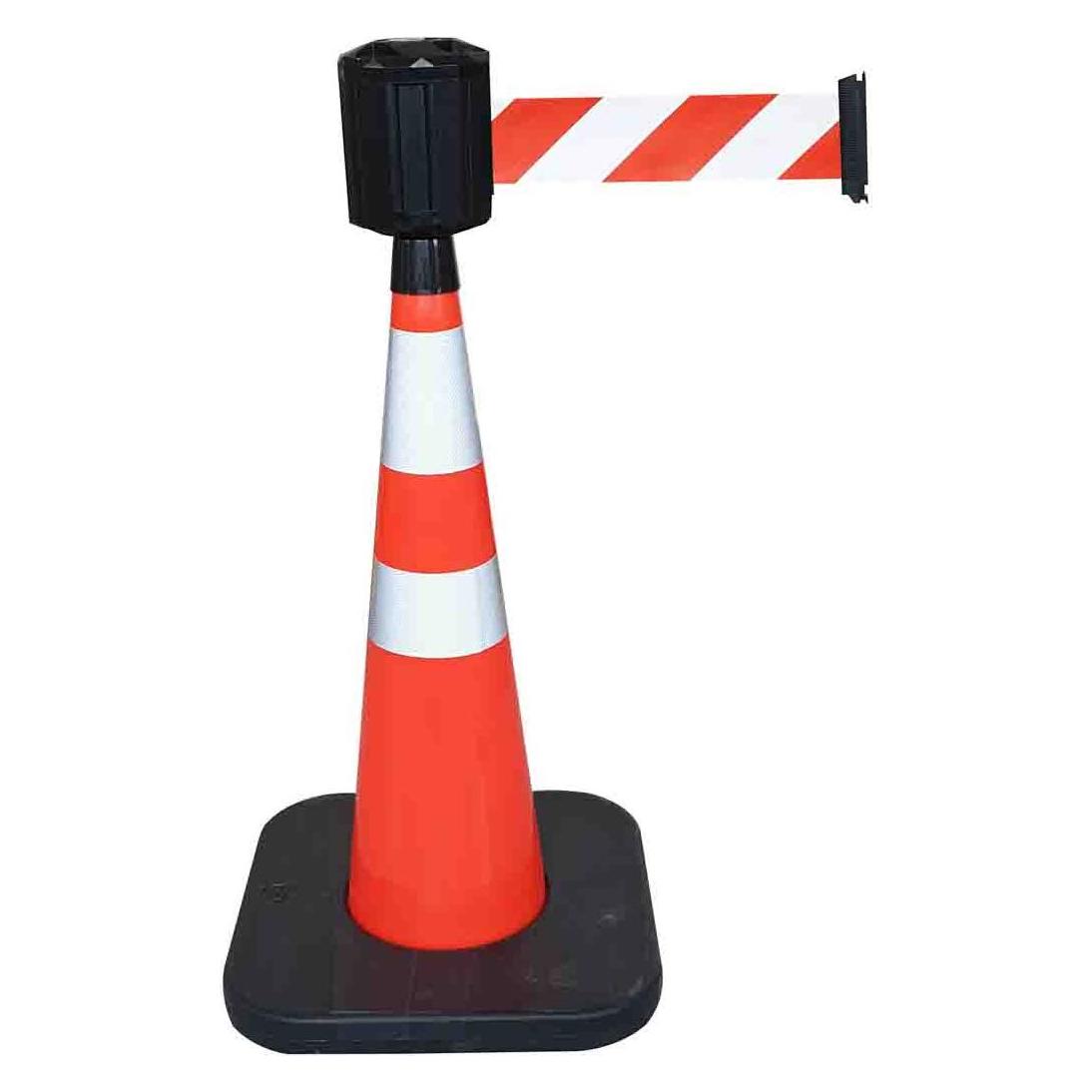 RS PRO Barriere Rot, Weiss Leitkegel mit Absperrband (2041800)