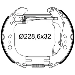 Bremsbackensatz VALEO 554948 für Skoda Seat Roomster Praktik Rapid