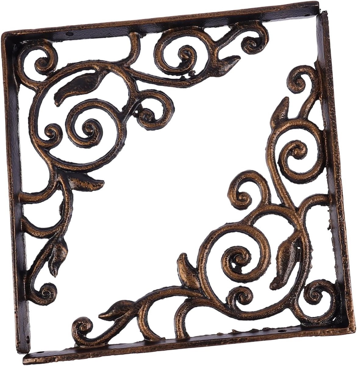 Gouden ijzeren plankdragers - Driehoekige beugels van antiroest materiaal - 21,5 cm