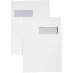Quantore, Briefumschlag, 250 Selbstklebende Umschläge 120gr mit Fenster links C4 229 x 324 mm (C4, 250x)