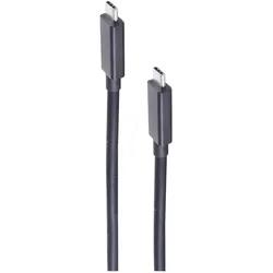 Shiverpeaks -BASIC-S--USB-C Verbindungskabel--USB Kabel Typ-C Stecker auf Typ C Stecker, 4.0 Gen 3x2, schwarz (1.50 m, USB 4, 100 W), USB Kabel