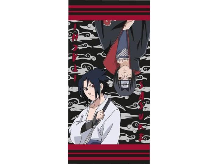 Carbotex Naruto UZUMAKI Itachi Sasuke Uchiha - strandhanddoek badhanddoek strandlaken - 100% katoen - afmetingen 70 x 140 cm
