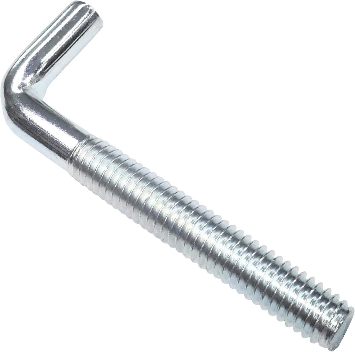 Set van 10 metalen schroefhaken M6 x 50mm - Hoekhaak / L-haak met schroefpunt