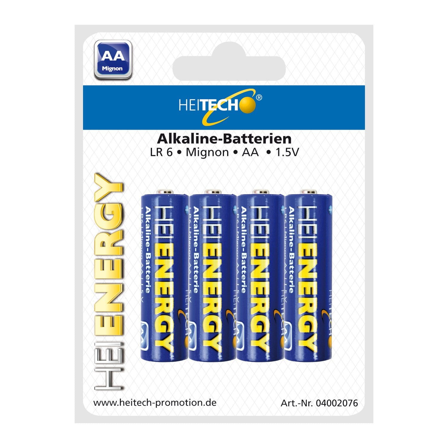 HEITECH Alkaline batterijen type Mignon/AA 4-pack