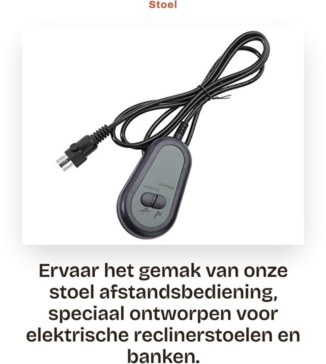 Dailygoods Afstandsbediening voor Elektrische Recliner - Handschakelaar Controller