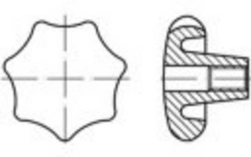 TOOLCRAFT Sterngriffe Kunststoff TO-5453943 10St.