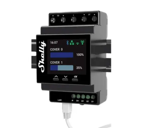 Shelly Pro Dual Cover PM Controller Bluetooth, Wi-Fi
