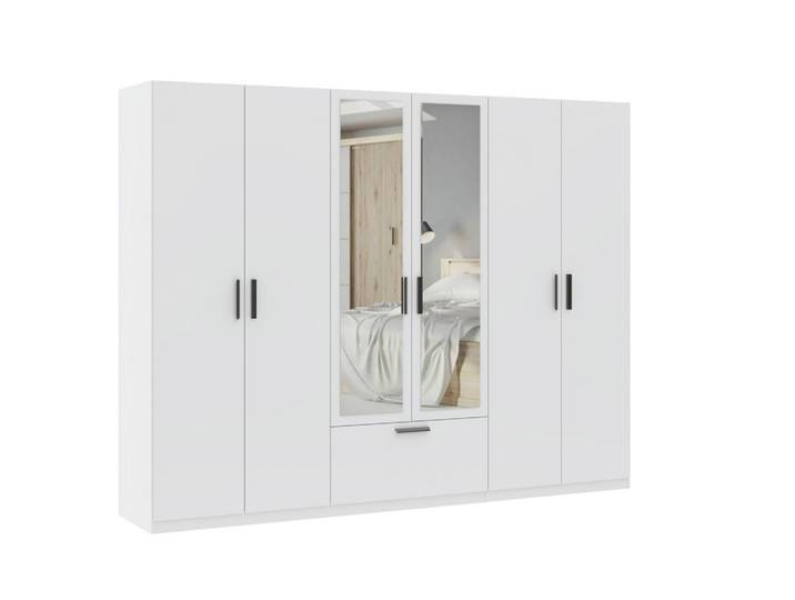 Drehtürenschrank Milos 6T1S2S Weiß